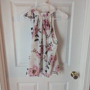 Shein white and pink blouse - petite M